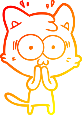 İnsan tarafından çizilmiş bir çizgi filmin sıcak eğimli çizimi.