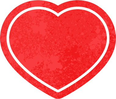 bir insan tarafından çizilmiş kalp sembolü grafik vektör resimleme simgesi