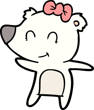 Bir insan tarafından çizilmiş kutup ayısı karikatürü