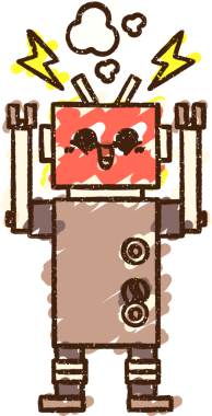 Bir insan tarafından çizilen Çılgın Robot Tebeşiri