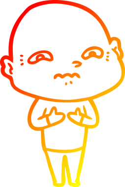 Bir insan tarafından çizilmiş karikatür çizimi.