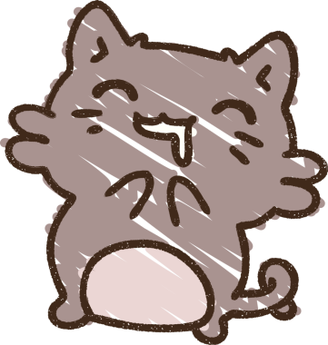 Bir insan tarafından çizilmiş şirin kedi tebeşiri.