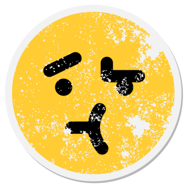 Bir insan tarafından çizilmiş kafası karışmış bir yüz çemberi.