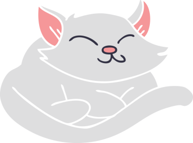 Bir insan tarafından çizilmiş garip çizgi film kedisi.