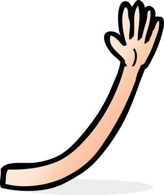 Bir insan tarafından çizilmiş çizgi film kolu