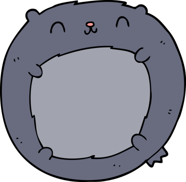 Bir insan tarafından çizilmiş çizgi film ayısı.