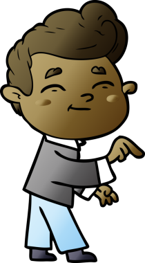 Bir insan tarafından çizilmiş mutlu çizgi film adamı.