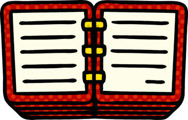 Bir insan tarafından çizilmiş bir yığın günlüğün çizgi roman tarzı karikatürü