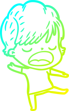 Bir insan tarafından çizilmiş bir karikatür kadın çizimi.