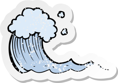 Bir insan tarafından çizilmiş bir çizgi filmin gerilimli etiketi.