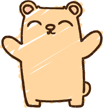 Bir insan tarafından çizilen Ayı Tebeşiri