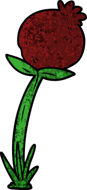 Bir insan tarafından çizilmiş gelincik.