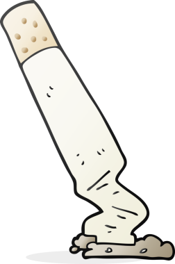 Bir insan tarafından çizilmiş karikatür sigarası.