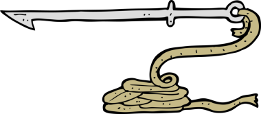 Bir insan tarafından çizilmiş karikatür zıpkını