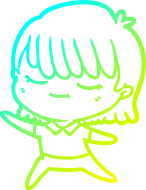 Bir insan tarafından çizilmiş bir karikatür kadın çizimi.