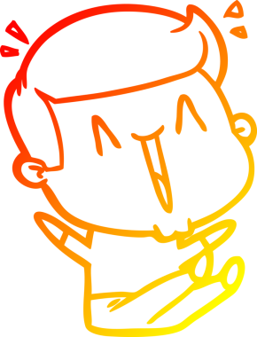 Bir insan tarafından çizilmiş mutlu bir adamın çizgi çizimi.