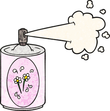 Bir insan tarafından çizilmiş sprey spreyi.