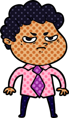 Bir insan tarafından çizilmiş kızgın bir adam.