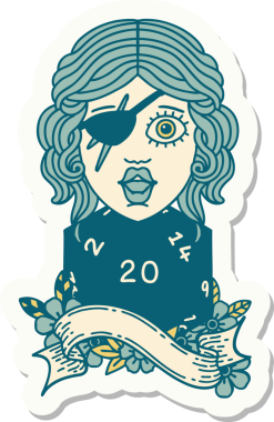 Bir insan tarafından çizilmiş 20 zarlı düzenbaz insan etiketi.