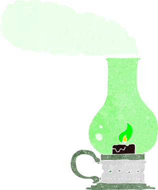 Bir insan tarafından çizilmiş garip bir fener.