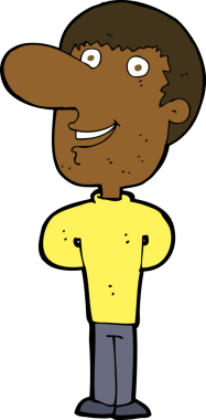 Bir insan tarafından çizilmiş mutlu bir adam.