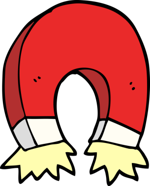 bir insan tarafından çizilmiş karalama mıknatısı