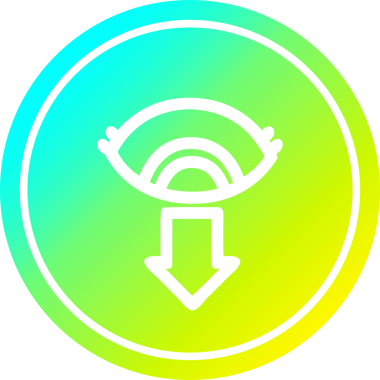 serin gradyan bir insan tarafından çizilmiş göz dairesel simgesi