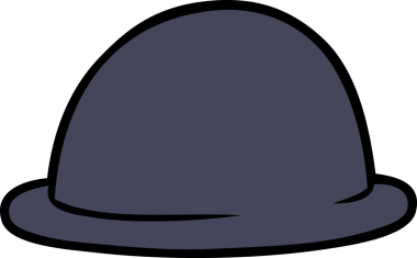 Bir insan tarafından çizilmiş bir melon şapka.