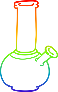 gökkuşağı gradyan çizimi bir insan tarafından çizilmiş bir çizgi film nargilesi