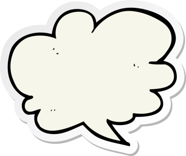 Bir insan tarafından çizilmiş bir karikatür konuşma balonunun etiketi.