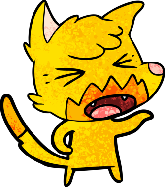 Bir insan tarafından çizilmiş tilki çizgi film karakteri