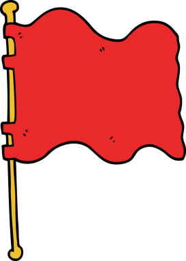 Bir insan tarafından çizilmiş karikatür bayrağı