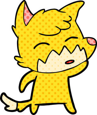 bir insan tarafından çizilmiş tilki çizgi filmi