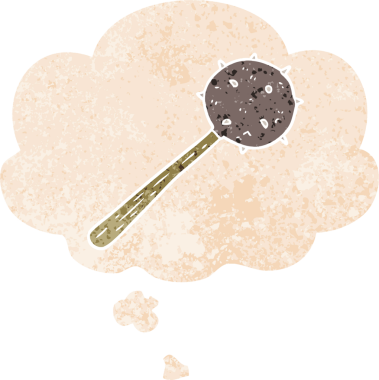 grunge 'da düşünce baloncuğu olan karikatür topuzu bir insan tarafından çizilmiş tedirgin geçmiş dokuma tarzı