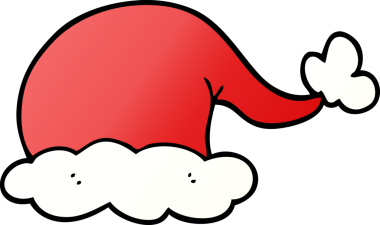 Bir insan tarafından çizilmiş karalama Noel Baba şapkası.