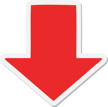 Bir insan tarafından çizilmiş ok karikatürü etiketi