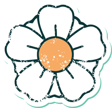 Bir insan tarafından çizilmiş bir çiçeğin sembolik dövmesi.