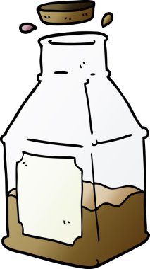 Bir insan tarafından çizilmiş sürahide karalama içeceği.