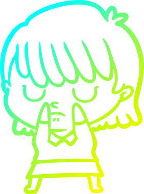 Bir insan tarafından çizilmiş bir karikatür kadın çizimi.