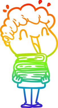 Bir insan tarafından çizilmiş mutlu bir adamın çizgi çizimi.