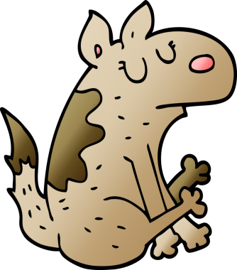 Bir insan tarafından çizilmiş karalama köpeği.