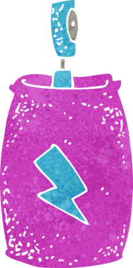 Bir insan tarafından çizilmiş çizgi film spreyi.