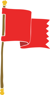 Bir insan tarafından çizilmiş karalama bayrağı.