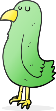 Bir insan tarafından çizilmiş serbest çizim papağan.