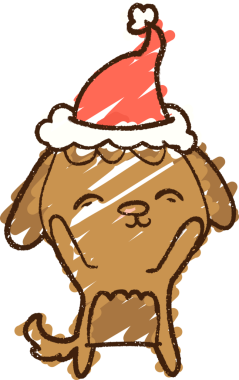 Xmas Köpek Tebeşiri Bir insan tarafından çizilmiş