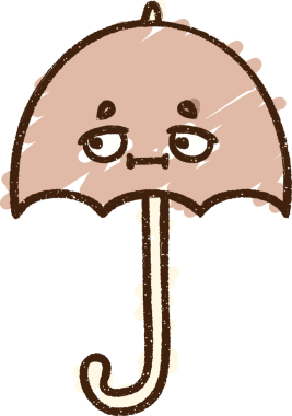 Bir insan tarafından çizilen Şemsiye Tebeşiri