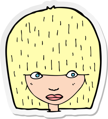 Bir insan tarafından çizilmiş karikatür çıkartması.