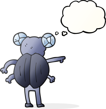 Bir insan tarafından çizilmiş serbest çizilmiş düşünce balonu karikatürü.