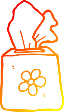 Bir insan tarafından çizilmiş bir karikatür doku kutusunun sıcak gradyan çizimi