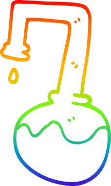 gökkuşağı gradyanı çizimi bir insan tarafından çizilmiş bir karikatür bilim deneyi